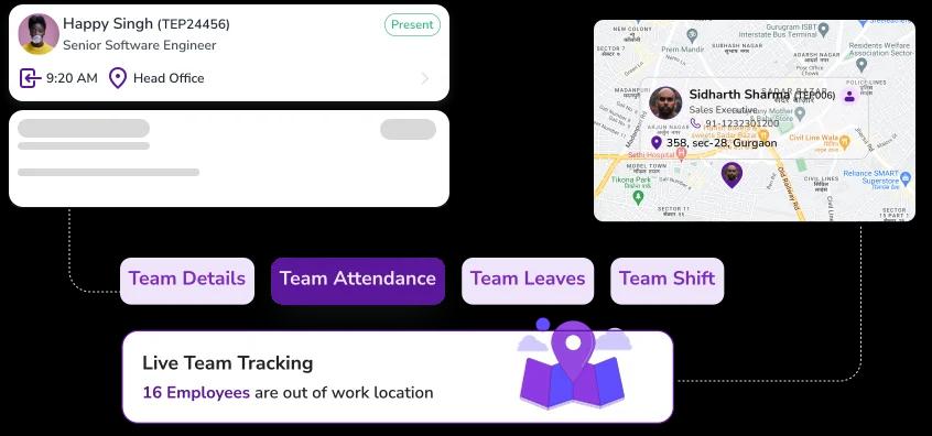 GPS/Mobile Tracking — attendance management software feature